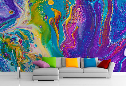Fototapeta Miešanie farieb Fluid art 2034